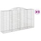 vidaXL Gabionen mit Hochbogen 9 Stk. 300x50x160/180cm Verzinktes Eisen vidaXL Gabionen mit Hochbogen 9 Stk. 300x50x160/180cm Verzinktes Eisen