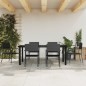 vidaXL 7-tlg. Garten-Essgruppe Schwarz Poly Rattan und Stahl vidaXL 7-tlg. Garten-Essgruppe Schwarz Poly Rattan und Stahl