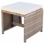 vidaXL 9-tlg. Garten-Essgruppe mit Auflagen Poly Rattan Beige vidaXL 9-tlg. Garten-Essgruppe mit Auflagen Poly Rattan Beige