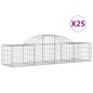 vidaXL Gabionen mit Hochbogen 25 Stk. 200x50x40/60 cm Verzinktes Eisen vidaXL Gabionen mit Hochbogen 25 Stk. 200x50x40/60 cm Verzinktes Eisen