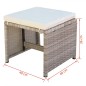 vidaXL 9-tlg. Garten-Essgruppe mit Auflagen Poly Rattan Beige vidaXL 9-tlg. Garten-Essgruppe mit Auflagen Poly Rattan Beige