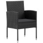 vidaXL 7-tlg. Garten-Essgruppe Schwarz Poly Rattan und Stahl vidaXL 7-tlg. Garten-Essgruppe Schwarz Poly Rattan und Stahl
