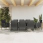 vidaXL 9-tlg. Garten-Essgruppe Schwarz Poly Rattan und Stahl vidaXL 9-tlg. Garten-Essgruppe Schwarz Poly Rattan und Stahl