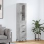 vidaXL Highboard Betongrau 34,5x34x180 cm Holzwerkstoff vidaXL Highboard Betongrau 34,5x34x180 cm Holzwerkstoff