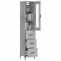 vidaXL Highboard Betongrau 34,5x34x180 cm Holzwerkstoff vidaXL Highboard Betongrau 34,5x34x180 cm Holzwerkstoff