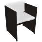vidaXL 3-tlg. Bistro-Set mit Auflagen Poly Rattan Braun vidaXL 3-tlg. Bistro-Set mit Auflagen Poly Rattan Braun