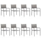 vidaXL 9-tlg. Garten-Essgruppe Grau und Schwarz Poly Rattan und Stahl vidaXL 9-tlg. Garten-Essgruppe Grau und Schwarz Poly Rattan und Stahl