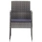 vidaXL 3-tlg. Garten-Essgruppe Grau und Schwarz Poly Rattan und Stahl vidaXL 3-tlg. Garten-Essgruppe Grau und Schwarz Poly Rattan und Stahl