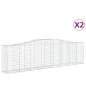 vidaXL Gabionen mit Hochbogen 2 Stk. 400x50x100/120cm Verzinktes Eisen vidaXL Gabionen mit Hochbogen 2 Stk. 400x50x100/120cm Verzinktes Eisen