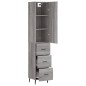 vidaXL Highboard Grau Sonoma 34,5x34x180 cm Holzwerkstoff vidaXL Highboard Grau Sonoma 34,5x34x180 cm Holzwerkstoff
