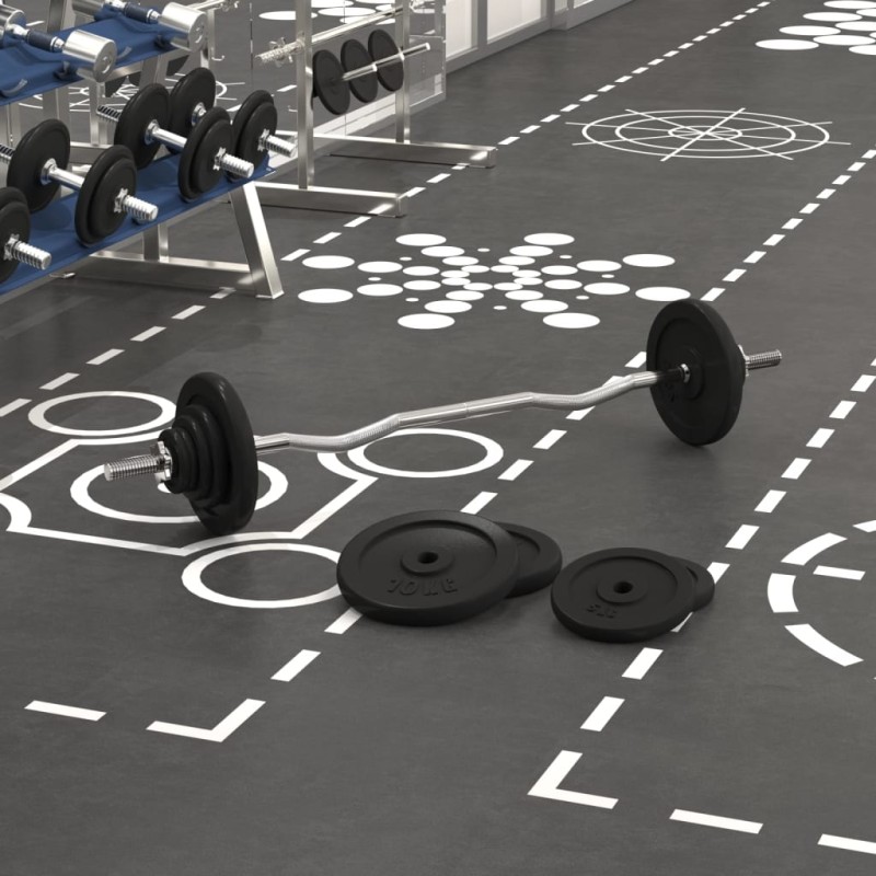 vidaXL Langhantel mit Gewichten 60 kg vidaXL Langhantel mit Gewichten 60 kg