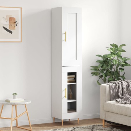 vidaXL Highboard Weiß 34,5x34x180 cm Holzwerkstoff