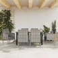 vidaXL 7-tlg. Garten-Essgruppe Grau und Schwarz Poly Rattan und Stahl vidaXL 7-tlg. Garten-Essgruppe Grau und Schwarz Poly Rattan und Stahl