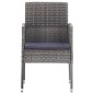 vidaXL 7-tlg. Garten-Essgruppe Grau und Schwarz Poly Rattan und Stahl vidaXL 7-tlg. Garten-Essgruppe Grau und Schwarz Poly Rattan und Stahl