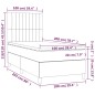 vidaXL Boxspringbett mit Matratze Hellgrau 100x200 cm Samt vidaXL Boxspringbett mit Matratze Hellgrau 100x200 cm Samt