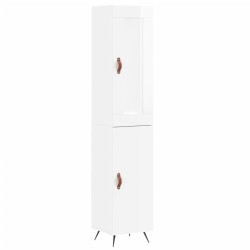 vidaXL Highboard Hochglanz-Weiß 34,5x34x180 cm Holzwerkstoff