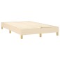 vidaXL Boxspringbett mit Matratze Creme 120x200 cm Stoff vidaXL Boxspringbett mit Matratze Creme 120x200 cm Stoff