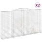 vidaXL Gabionen mit Hochbogen 2 Stk. 400x30x220/240cm Verzinktes Eisen vidaXL Gabionen mit Hochbogen 2 Stk. 400x30x220/240cm Verzinktes Eisen
