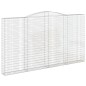 vidaXL Gabionen mit Hochbogen 2 Stk. 400x30x220/240cm Verzinktes Eisen vidaXL Gabionen mit Hochbogen 2 Stk. 400x30x220/240cm Verzinktes Eisen