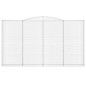 vidaXL Gabionen mit Hochbogen 2 Stk. 400x30x220/240cm Verzinktes Eisen vidaXL Gabionen mit Hochbogen 2 Stk. 400x30x220/240cm Verzinktes Eisen