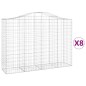 vidaXL Gabionen mit Hochbogen 8 Stk. 200x50x140/160cm Verzinktes Eisen vidaXL Gabionen mit Hochbogen 8 Stk. 200x50x140/160cm Verzinktes Eisen