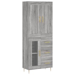 vidaXL Highboard Grau Sonoma 69,5x34x180 cm Holzwerkstoff