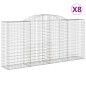vidaXL Gabionen mit Hochbogen 8 Stk. 300x50x140/160cm Verzinktes Eisen vidaXL Gabionen mit Hochbogen 8 Stk. 300x50x140/160cm Verzinktes Eisen