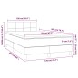 vidaXL Boxspringbett mit Matratze Hellgrau 120x200 cm Samt vidaXL Boxspringbett mit Matratze Hellgrau 120x200 cm Samt