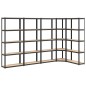 vidaXL Regale mit 5 Böden 5 Stk. Anthrazit Stahl & Holzwerkstoff vidaXL Regale mit 5 Böden 5 Stk. Anthrazit Stahl & Holzwerkstoff