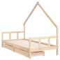 Kinderbett mit Schubladen 90x190 cm Massivholz Kiefer Kinderbett mit Schubladen 90x190 cm Massivholz Kiefer