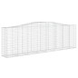 vidaXL Gabionen mit Hochbogen 15 Stk 400x50x120/140cm Verzinktes Eisen vidaXL Gabionen mit Hochbogen 15 Stk 400x50x120/140cm Verzinktes Eisen