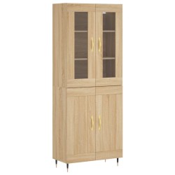 vidaXL Highboard Sonoma-Eiche 69,5x34x180 cm Holzwerkstoff