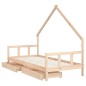 Kinderbett mit Schubladen 90x190 cm Massivholz Kiefer Kinderbett mit Schubladen 90x190 cm Massivholz Kiefer
