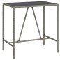 vidaXL 5-tlg. Gartenbar-Set mit Kissen Grau Poly Rattan vidaXL 5-tlg. Gartenbar-Set mit Kissen Grau Poly Rattan