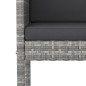 vidaXL 5-tlg. Gartenbar-Set mit Kissen Grau Poly Rattan vidaXL 5-tlg. Gartenbar-Set mit Kissen Grau Poly Rattan