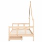 Kinderbett mit Schubladen 90x190 cm Massivholz Kiefer Kinderbett mit Schubladen 90x190 cm Massivholz Kiefer