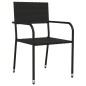 vidaXL 9-tlg. Garten-Essgruppe Schwarz Poly Rattan und Stahl vidaXL 9-tlg. Garten-Essgruppe Schwarz Poly Rattan und Stahl