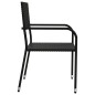 vidaXL 9-tlg. Garten-Essgruppe Schwarz Poly Rattan und Stahl vidaXL 9-tlg. Garten-Essgruppe Schwarz Poly Rattan und Stahl