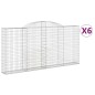 vidaXL Gabionen mit Hochbogen 6 Stk. 300x30x140/160cm Verzinktes Eisen vidaXL Gabionen mit Hochbogen 6 Stk. 300x30x140/160cm Verzinktes Eisen