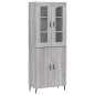 vidaXL Highboard Grau Sonoma 69,5x34x180 cm Holzwerkstoff vidaXL Highboard Grau Sonoma 69,5x34x180 cm Holzwerkstoff