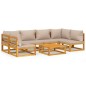 vidaXL 7-tlg. Garten-Lounge-Set mit Taupe Kissen Massivholz vidaXL 7-tlg. Garten-Lounge-Set mit Taupe Kissen Massivholz