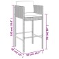 vidaXL 5-tlg. Gartenbar-Set mit Kissen Grau Poly Rattan vidaXL 5-tlg. Gartenbar-Set mit Kissen Grau Poly Rattan
