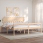 vidaXL Massivholzbett mit Kopfteil 200x200 cm vidaXL Massivholzbett mit Kopfteil 200x200 cm