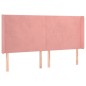 vidaXL Boxspringbett mit Matratze & LED Rosa 200x200 cm Samt vidaXL Boxspringbett mit Matratze & LED Rosa 200x200 cm Samt