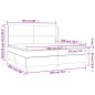 vidaXL Boxspringbett mit Matratze & LED Rosa 200x200 cm Samt vidaXL Boxspringbett mit Matratze & LED Rosa 200x200 cm Samt