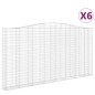 vidaXL Gabionen mit Hochbogen 6 Stk. 400x30x200/220cm Verzinktes Eisen vidaXL Gabionen mit Hochbogen 6 Stk. 400x30x200/220cm Verzinktes Eisen