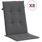 vidaXL Gartenstühle mit Auflagen 8 Stk. Massivholz Teak vidaXL Gartenstühle mit Auflagen 8 Stk. Massivholz Teak