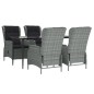 vidaXL 5-tlg. Garten-Essgruppe Hellgrau Poly Rattan vidaXL 5-tlg. Garten-Essgruppe Hellgrau Poly Rattan