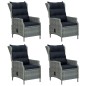 vidaXL 5-tlg. Garten-Essgruppe Hellgrau Poly Rattan vidaXL 5-tlg. Garten-Essgruppe Hellgrau Poly Rattan
