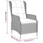 vidaXL 5-tlg. Garten-Essgruppe Hellgrau Poly Rattan vidaXL 5-tlg. Garten-Essgruppe Hellgrau Poly Rattan